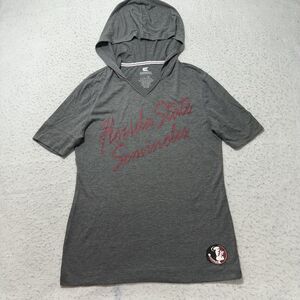Colosseum FSU Seminoles Women's Large Short Sleeve Hooded Graphic T Shirt Tee